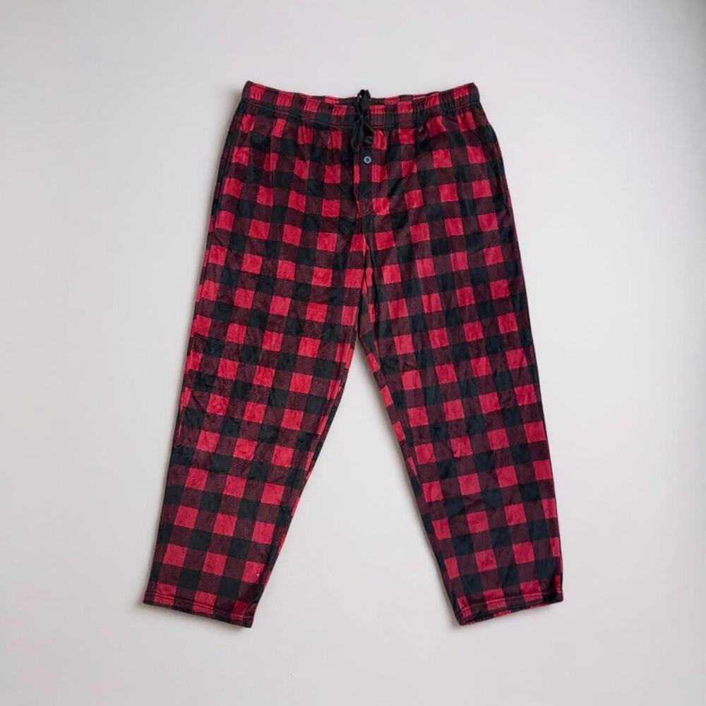 George Men’s Red & Black Buffalo Plaid Pajama Pants - Size 2XL (44–46)